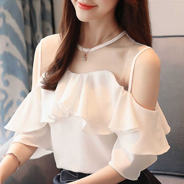 blusas mujer de moda off shoulder short sleeve blouse women summer female ruffles chiffon blouse shirt c962 210602, White
blusas mujer de moda off shoulder short sleeve blouse women summer female ruffles chiffon blouse shirt c962 210602, White