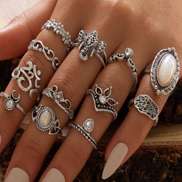 wedding rings 12pcs vintage bohemian ring sets heart butterfly gold color crystal geometric knuckle midi for women jewelry gifts, Slivery;golden
wedding rings 12pcs vintage bohemian ring sets heart butterfly gold color crystal geometric knuckle midi for women jewelry gifts, Slivery;golden