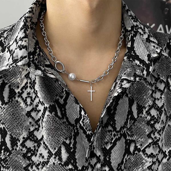 earrings & necklace titanium steel men hip hop personality cross pendant pearl 2021 niche design collar chain, Silver
earrings & necklace titanium steel men hip hop personality cross pendant pearl 2021 niche design collar chain, Silver