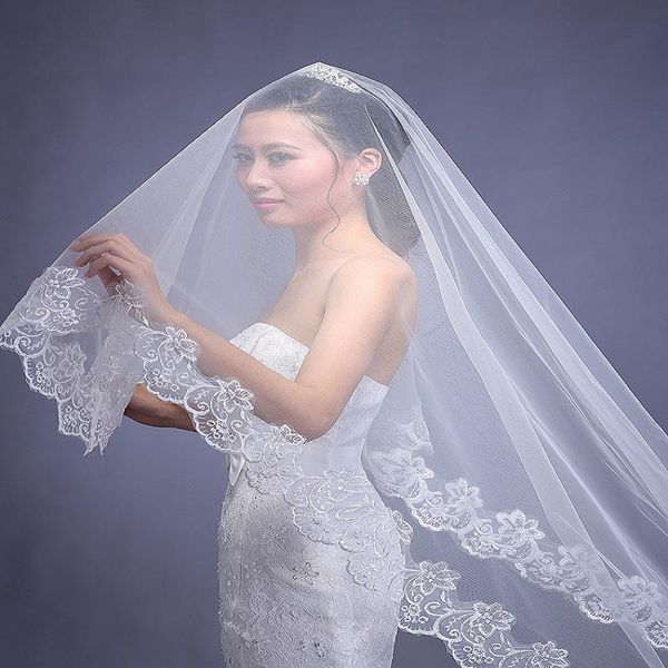 bridal veils veil embroidered sticky flower selvedge wedding accessories 500cm * 150cm church, Black
bridal veils veil embroidered sticky flower selvedge wedding accessories 500cm * 150cm church, Black