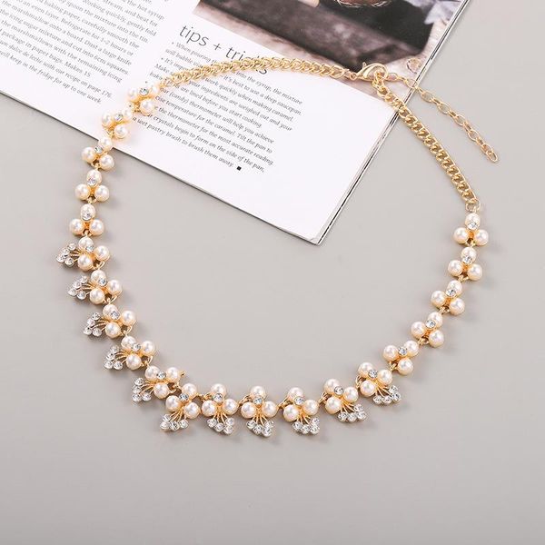 chokers design pearl necklace for women flower choker statement necklaces korea jewelry bride accessories party bijoux gift, Golden;silver
chokers design pearl necklace for women flower choker statement necklaces korea jewelry bride accessories party bijoux gift, Golden;silver