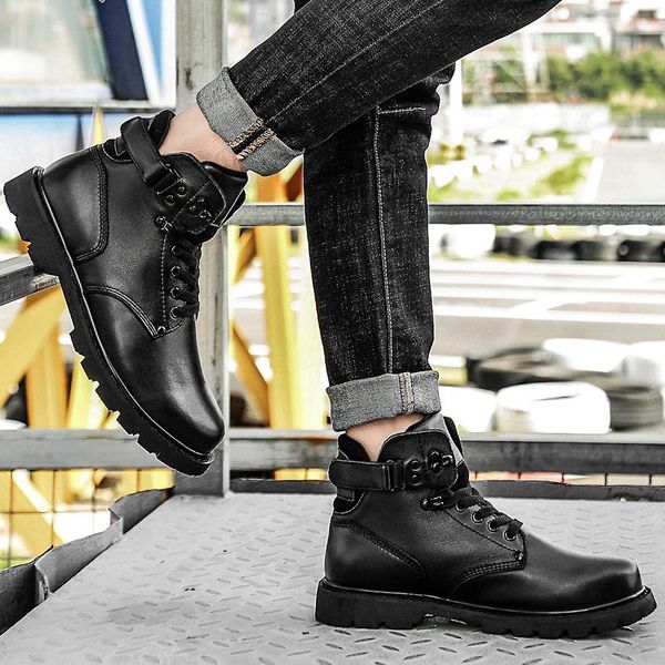 boots handmade natural leather men fashion autumn and winter shoes keeping warm snow, Black
boots handmade natural leather men fashion autumn and winter shoes keeping warm snow, Black
