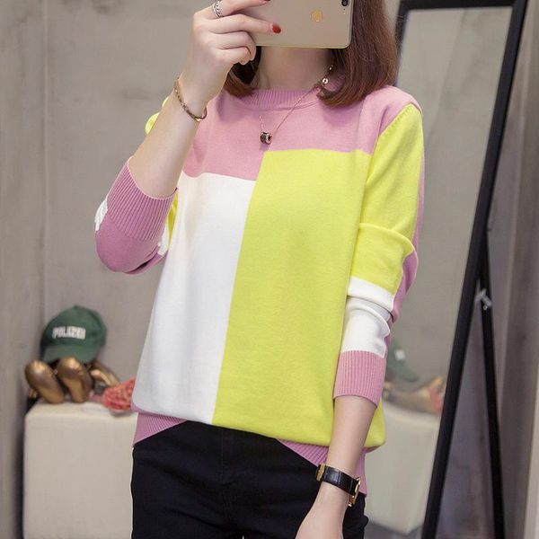 women's sweaters loose knitted pullover woman blouses winter clothing latest 2021 spring autumn korean vestidos female a6235, White;black
women's sweaters loose knitted pullover woman blouses winter clothing latest 2021 spring autumn korean vestidos female a6235, White;black