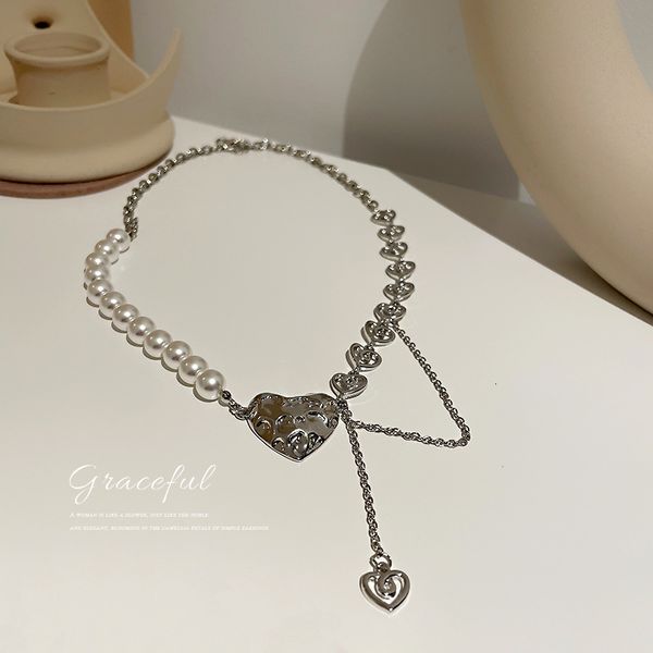 chain women pendants korean fashion simple personality hip hop necklace pearl love tassel net red temperament design sense girl, Silver
chain women pendants korean fashion simple personality hip hop necklace pearl love tassel net red temperament design sense girl, Silver