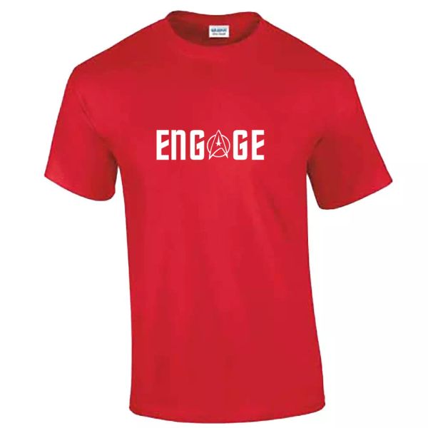 mens star trek tshirt - engage - startrek fathers day gift birthday kirk, White;black
mens star trek tshirt - engage - startrek fathers day gift birthday kirk, White;black
