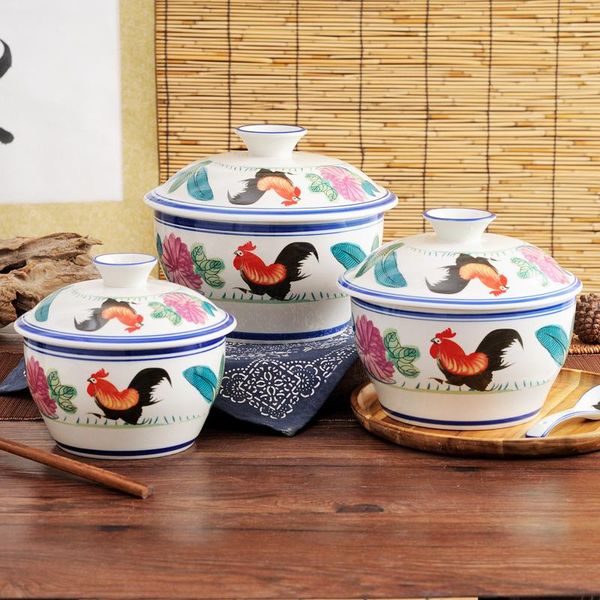 bowls mini big red rooster ceramic stew household with lid water pot steamed egg stewed bird's nest noodle bowl storage tank
bowls mini big red rooster ceramic stew household with lid water pot steamed egg stewed bird's nest noodle bowl storage tank