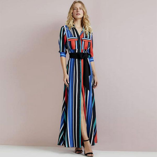 vintage new fashion fit and flare multi-color stripe printed loose-fit slim slit lace-up bow dresses 210421, Black;gray
vintage new fashion fit and flare multi-color stripe printed loose-fit slim slit lace-up bow dresses 210421, Black;gray