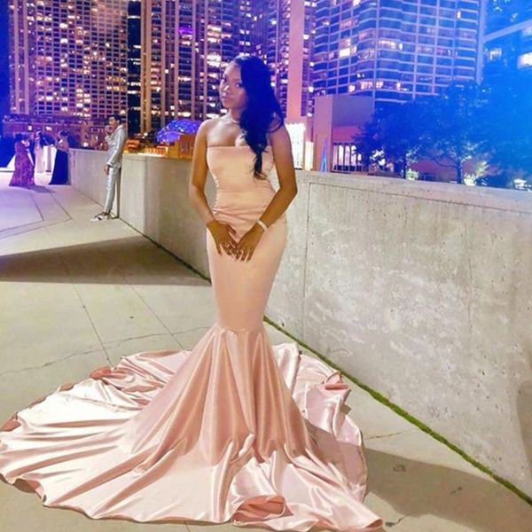 charming pink strapless evening dresses formals wear mermaid long backless plus size prom gowns, Black;red
charming pink strapless evening dresses formals wear mermaid long backless plus size prom gowns, Black;red