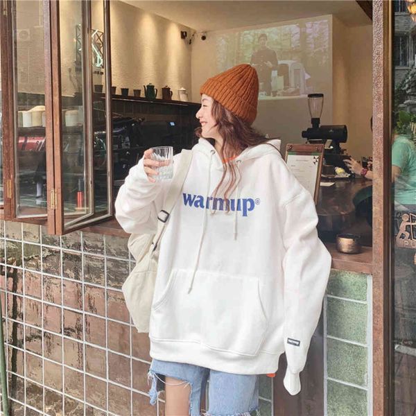 autumn and winter plush sweater thickened hooded student bf lazy letter printed large women's wear, Black
autumn and winter plush sweater thickened hooded student bf lazy letter printed large women's wear, Black