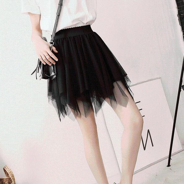 skirts summer skirt high waist schoolgirl korean irregular half wild mesh 2021, Black
skirts summer skirt high waist schoolgirl korean irregular half wild mesh 2021, Black