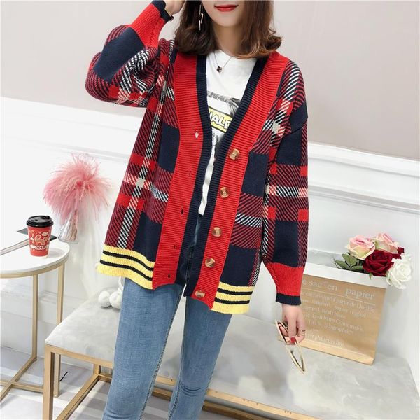 women's sweaters chic vintage sweater cardigan long coat, autumn and winter loose korean version thickening, White;black
women's sweaters chic vintage sweater cardigan long coat, autumn and winter loose korean version thickening, White;black