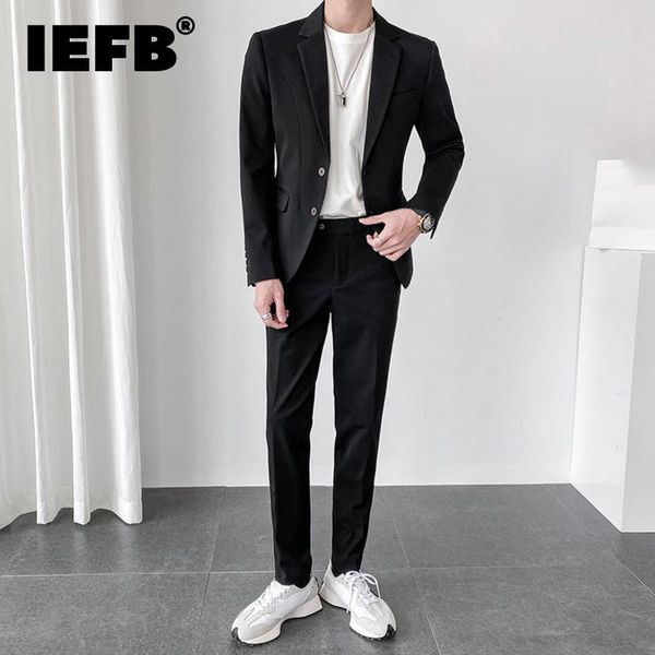 men's suits & blazers iefb men's clothing trend casual handsome two-piece suit british wedding dress black grey slim fashion clothe, White;black
men's suits & blazers iefb men's clothing trend casual handsome two-piece suit british wedding dress black grey slim fashion clothe, White;black