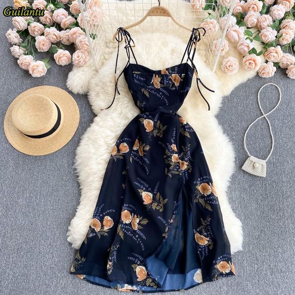 casual dresses guilantu summer vintage beach long dress women fashion print floral spaghetti strap backless split club party, Black;gray
casual dresses guilantu summer vintage beach long dress women fashion print floral spaghetti strap backless split club party, Black;gray