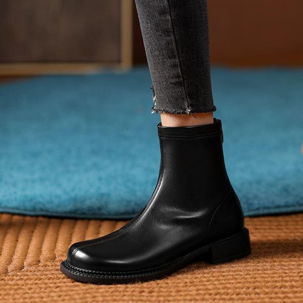 boots taoffen 2022 women's ankle shoes low heels fashion winter short boot ins style daily female footwear size 34-39, Black
boots taoffen 2022 women's ankle shoes low heels fashion winter short boot ins style daily female footwear size 34-39, Black