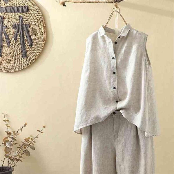 summer style women turn-down collar sleeveless linen tank all-matched casual single-breasted pink m235 210512, White
summer style women turn-down collar sleeveless linen tank all-matched casual single-breasted pink m235 210512, White