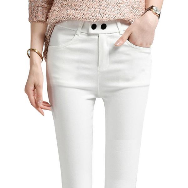 women's pants & capris fashion high stretch cotton ladies pencil women office work white female mid waist trousers, Black;white
women's pants & capris fashion high stretch cotton ladies pencil women office work white female mid waist trousers, Black;white