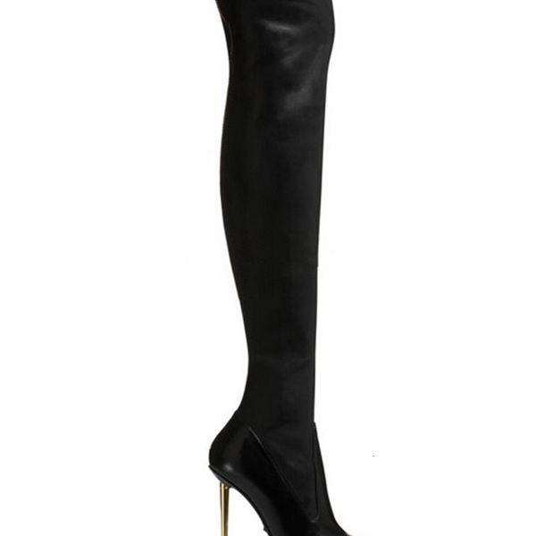 boot winter of leather/on their knee metallic chamois boots thin high-heeled shoes back zipper women black
boot winter of leather/on their knee metallic chamois boots thin high-heeled shoes back zipper women black