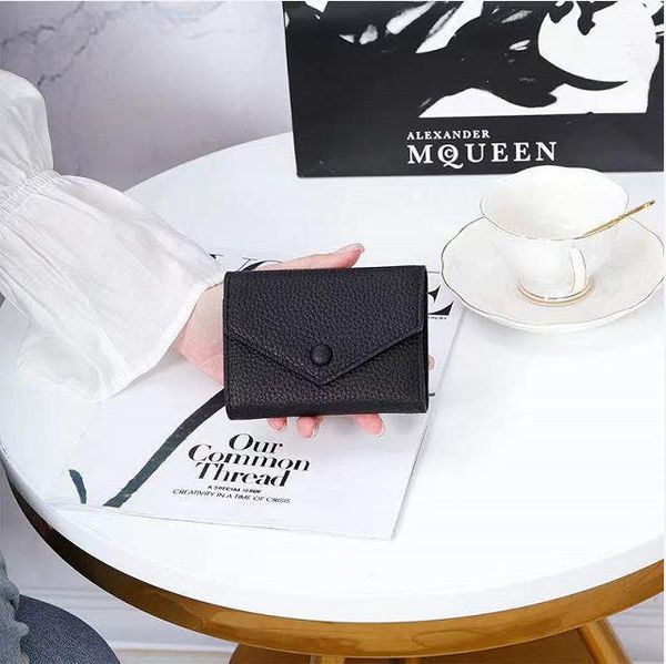 leather wallet women's short three fold head leather bags fashion zero wallets, Red;black
leather wallet women's short three fold head leather bags fashion zero wallets, Red;black
