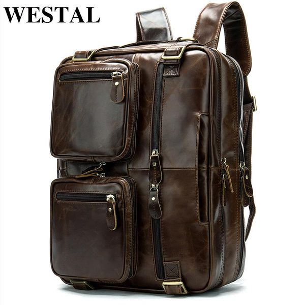 backpack westal 100% genuine leather men school bags for teenager large travel backpacks lapmochila notebook 43
backpack westal 100% genuine leather men school bags for teenager large travel backpacks lapmochila notebook 43
