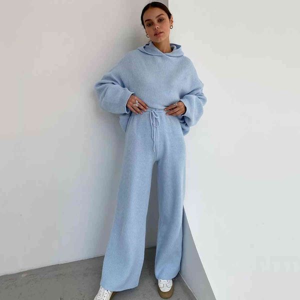 jastie autumn winter women's tracksuit solid color hooded long sleeve sweater elastic trousers suits knitted two piece set 210419, White
jastie autumn winter women's tracksuit solid color hooded long sleeve sweater elastic trousers suits knitted two piece set 210419, White