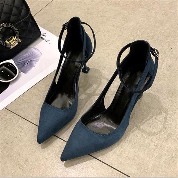 fashion high heel for woman cross strap pointed head non-slip shoes buckle thick solid single dress, Black
fashion high heel for woman cross strap pointed head non-slip shoes buckle thick solid single dress, Black