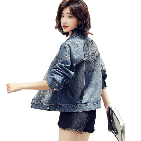 women's jackets denim women spring and autumn 2021 korean bf harajuku loose coats wild casual short jacket female jean coat, Black;brown
women's jackets denim women spring and autumn 2021 korean bf harajuku loose coats wild casual short jacket female jean coat, Black;brown