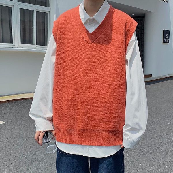 men's vests solid colorr v-neck sweater vest men fashion casual knitted pullover korean loose sleeveless mens jumper clothes, Black;white
men's vests solid colorr v-neck sweater vest men fashion casual knitted pullover korean loose sleeveless mens jumper clothes, Black;white