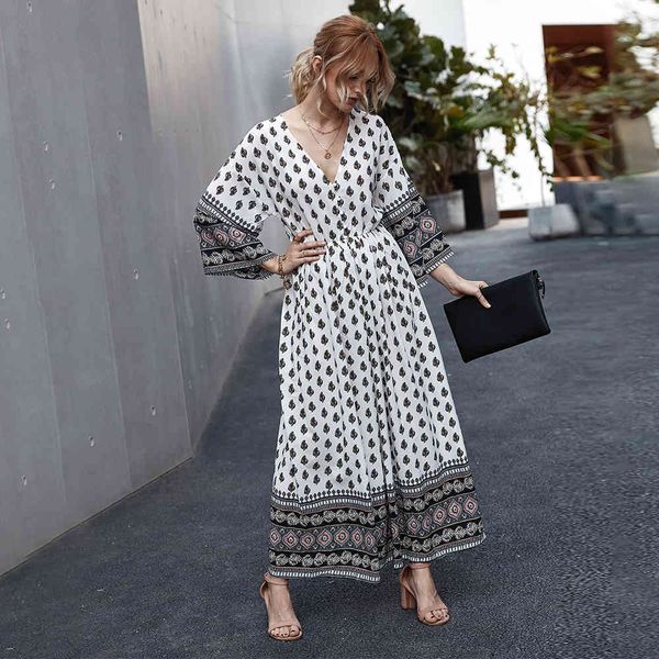 dresses elegant 2021 new ladies spring summer bohemian deep v-neck women a-line print high waist long, Black;gray
dresses elegant 2021 new ladies spring summer bohemian deep v-neck women a-line print high waist long, Black;gray