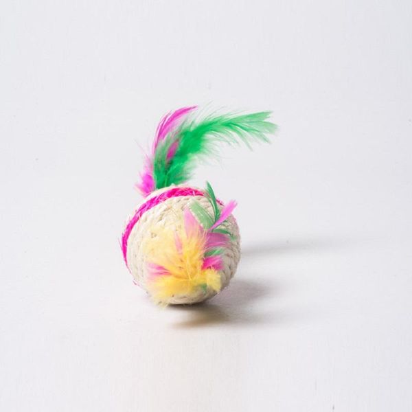 5.5cm squeaked cat pet sisal rope woven ball with feather teaser playing chewing rattle scratch catch toy color random toys
5.5cm squeaked cat pet sisal rope woven ball with feather teaser playing chewing rattle scratch catch toy color random toys
