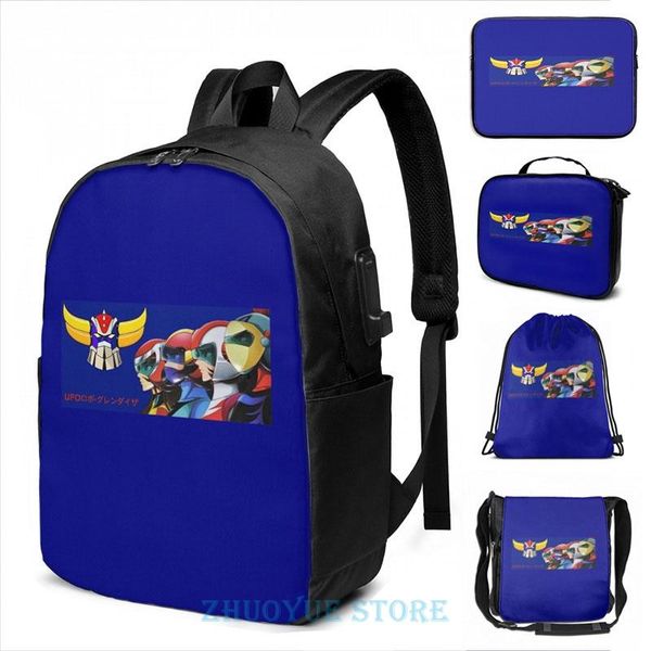 backpack funny graphic print ufo robot - goldrake usb charge men school bags women bag travel laptop
backpack funny graphic print ufo robot - goldrake usb charge men school bags women bag travel laptop
