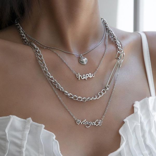 chains multilayer necklace woman letter necklaces women chain ladies pendant girls jewelry silver color trendy vintage alloy halskette
chains multilayer necklace woman letter necklaces women chain ladies pendant girls jewelry silver color trendy vintage alloy halskette