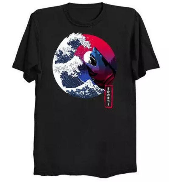 R3 Shark Great Wave Of Kanagawa Art Ocean Japanese Parody Funny Black T-shirt, White;black
R3 Shark Great Wave Of Kanagawa Art Ocean Japanese Parody Funny Black T-shirt, White;black