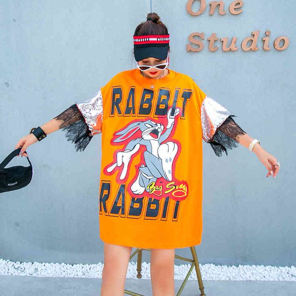 tracksuits thailand tide marks heavy industry cartoon letter impression female t-shirt released sequins lace seams dressed in short sleeves, Gray
tracksuits thailand tide marks heavy industry cartoon letter impression female t-shirt released sequins lace seams dressed in short sleeves, Gray