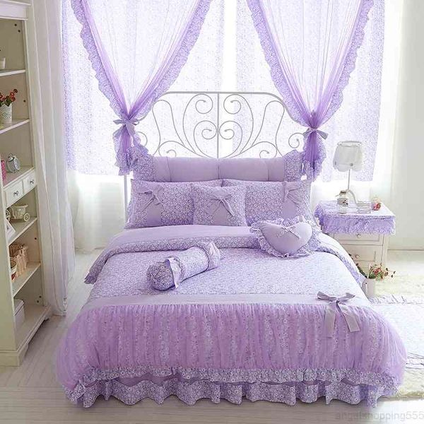 cotton lace purple floral bedding twin king size adults girls kids bed 4/7pcs bedskirt+pillowcase+duvet cover set
cotton lace purple floral bedding twin king size adults girls kids bed 4/7pcs bedskirt+pillowcase+duvet cover set