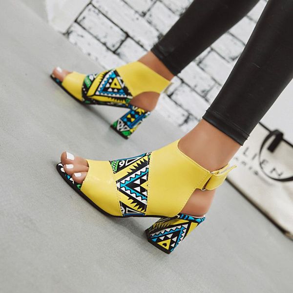 women stylish print sandals boots peep toe buckle strap summer high heel gladiator shoes woman yellow green sandalias mujer 2021, Black
women stylish print sandals boots peep toe buckle strap summer high heel gladiator shoes woman yellow green sandalias mujer 2021, Black
