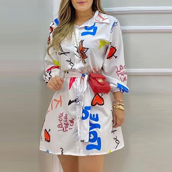 casual dresses 2021 ladies fashion belt puff sleeve full print letter mini dress pure campus style, Black;gray
casual dresses 2021 ladies fashion belt puff sleeve full print letter mini dress pure campus style, Black;gray