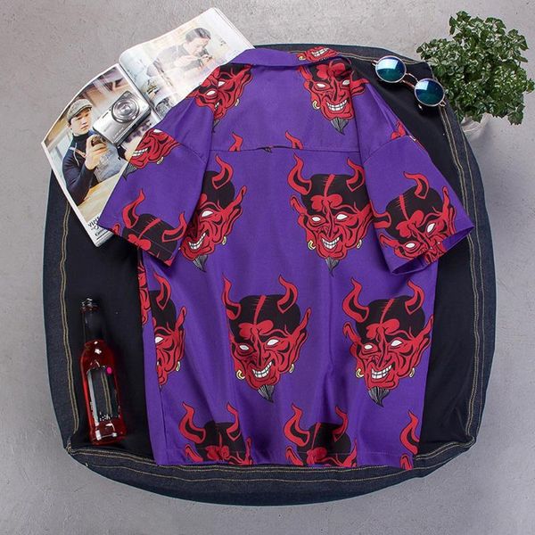 camisa masculina shirts men summer devil full printing short sleeve casual shirt hip hop harajuku hawaiian streetwear men's, White;black
camisa masculina shirts men summer devil full printing short sleeve casual shirt hip hop harajuku hawaiian streetwear men's, White;black