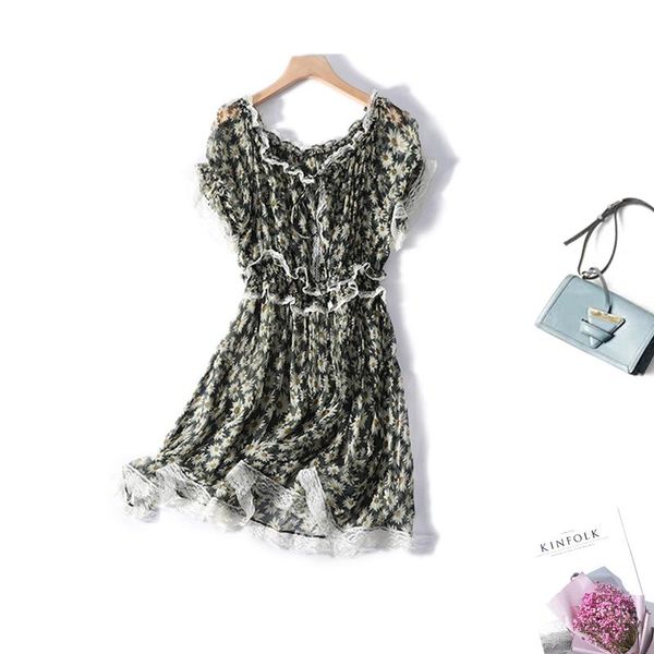 casual dresses 100% silk fashion rural small pure and fresh falbala little short sleeve mulberry a8811, Black;gray
casual dresses 100% silk fashion rural small pure and fresh falbala little short sleeve mulberry a8811, Black;gray