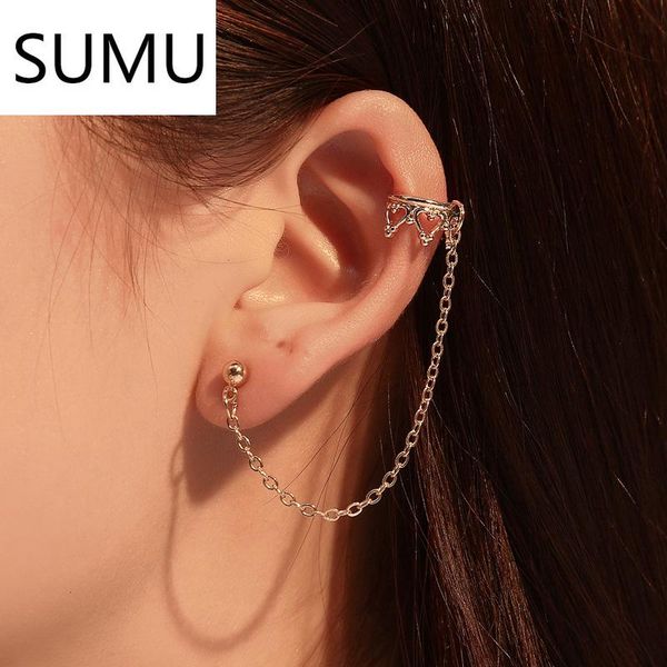 stud unique hollow crown clip design earrings for women long tassel chain gold silver color ear line girls party gifts, Golden;silver
stud unique hollow crown clip design earrings for women long tassel chain gold silver color ear line girls party gifts, Golden;silver