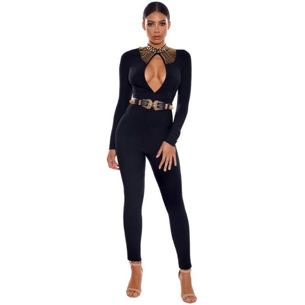 women's jumpsuits & rompers feminine diamond tassel bandage black legging long sleeve crystal embellished mock neck cut out hourglass b, Black;white
women's jumpsuits & rompers feminine diamond tassel bandage black legging long sleeve crystal embellished mock neck cut out hourglass b, Black;white