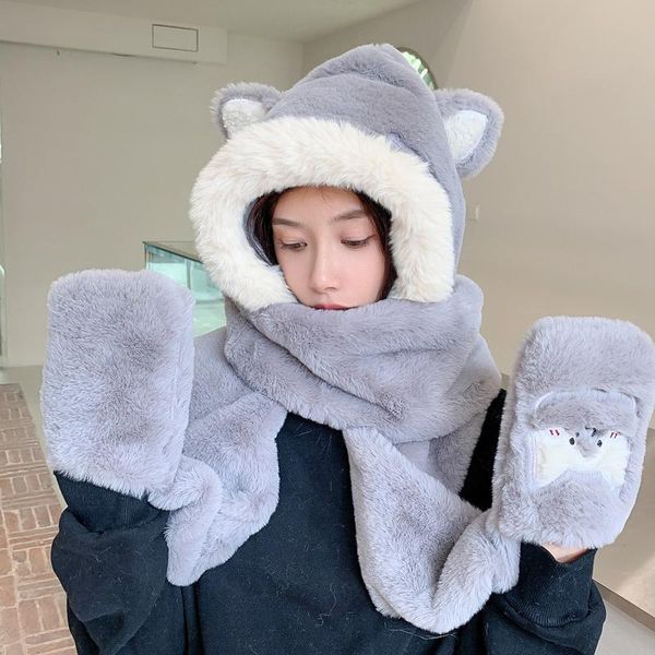hats, scarves & gloves sets women cute kitty warm hat scarf three-piece set one female winter thickening faux fur bib, Blue;gray
hats, scarves & gloves sets women cute kitty warm hat scarf three-piece set one female winter thickening faux fur bib, Blue;gray