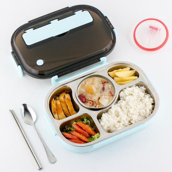 dinnerware sets student thermal insulation lunch box five compartments with soup bowl sealed 304 stainless steel bento tableware
dinnerware sets student thermal insulation lunch box five compartments with soup bowl sealed 304 stainless steel bento tableware