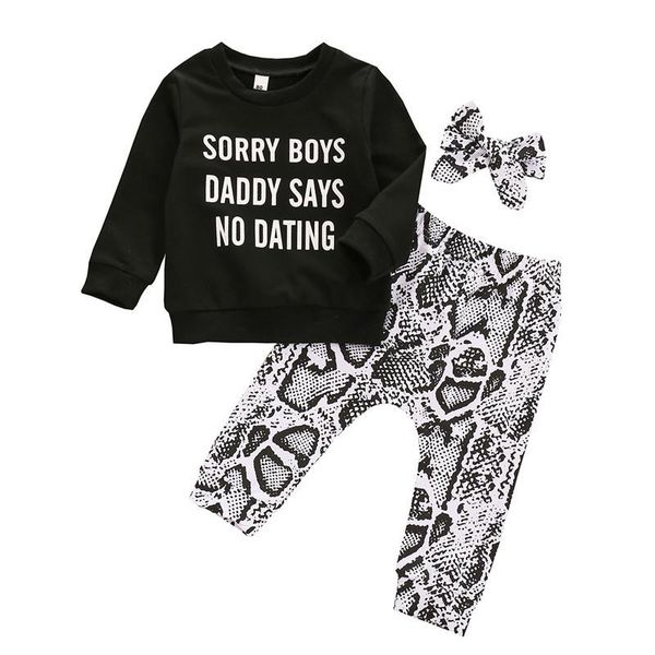 clothing sets 3pcs baby python pattern suit long sleeve round neck letter hoodie bow headband loose trousers boys girls, White
clothing sets 3pcs baby python pattern suit long sleeve round neck letter hoodie bow headband loose trousers boys girls, White