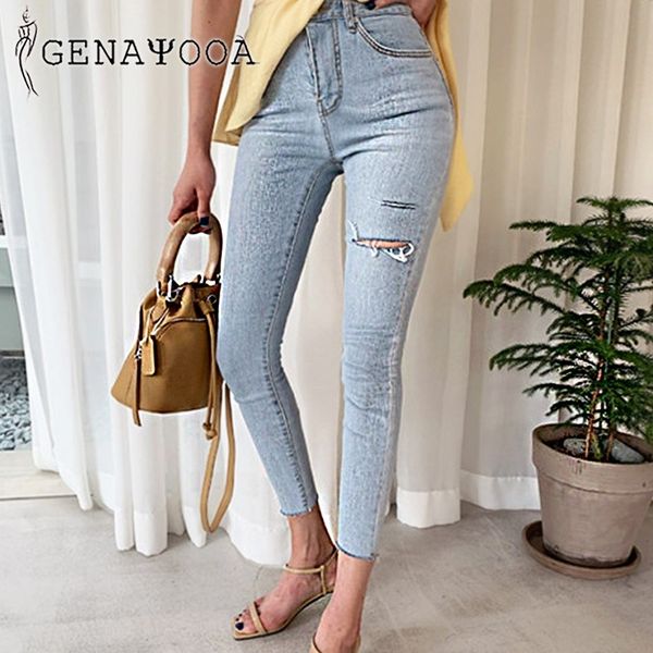 genayooa high waist skinny jeans women korean style denim push up ripped pencil pants casual blue trousers autumn 210417
genayooa high waist skinny jeans women korean style denim push up ripped pencil pants casual blue trousers autumn 210417