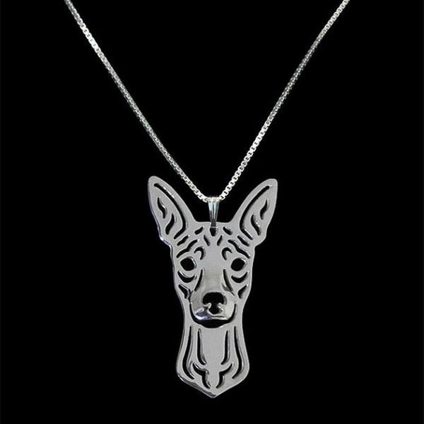 pendant necklaces women alloy dog shaped miniature pinscher with natural ears drop retail, Silver
pendant necklaces women alloy dog shaped miniature pinscher with natural ears drop retail, Silver