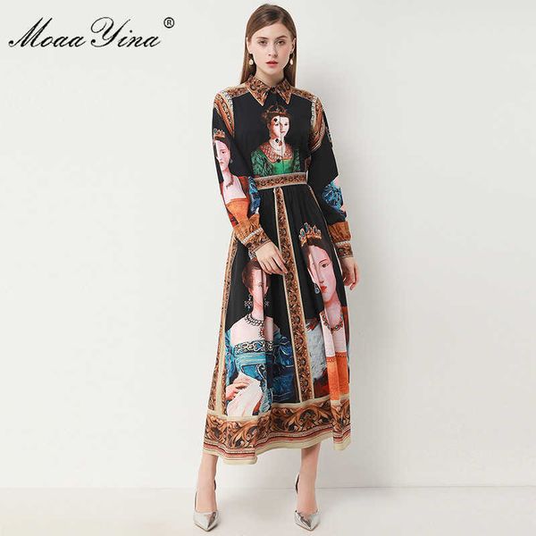 fashion designer dress spring autumn women's dress long sleeve vintage queen print elegant dresses 210524, Black;gray
fashion designer dress spring autumn women's dress long sleeve vintage queen print elegant dresses 210524, Black;gray