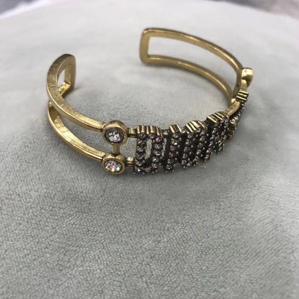 letter opening bracelet feminine women's net red same style diamond inlaid fine jewelry sale, Black
letter opening bracelet feminine women's net red same style diamond inlaid fine jewelry sale, Black