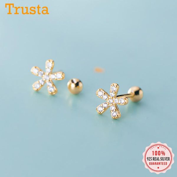 stud trustdavis real 925 sterling silver fashion sweet flower cz screw earrings for women wedding party fine s925jewelry da1922, Golden;silver
stud trustdavis real 925 sterling silver fashion sweet flower cz screw earrings for women wedding party fine s925jewelry da1922, Golden;silver