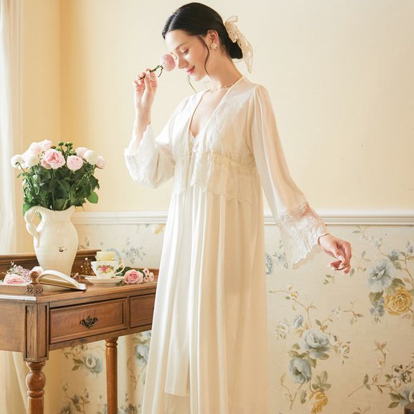 sleeve long cotton nightgown suit women's spring and autumn suspender nightdress large size household clothes wind princess two, Black;red
sleeve long cotton nightgown suit women's spring and autumn suspender nightdress large size household clothes wind princess two, Black;red