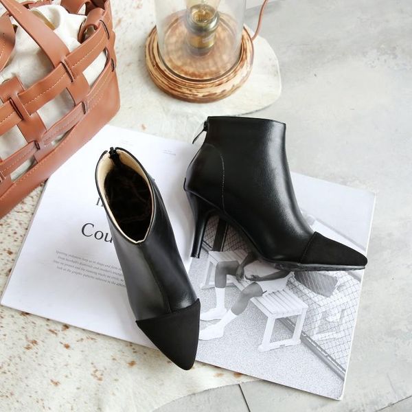 boots big size 9 10 11-17 women shoes ankle for ladies small zipper heel after stitching, Black
boots big size 9 10 11-17 women shoes ankle for ladies small zipper heel after stitching, Black